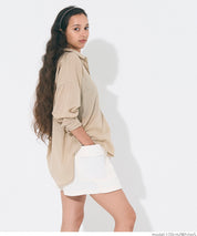 Water-repellent nylon sports drawstring mini culottes