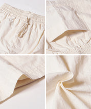 Water-repellent nylon sports drawstring mini culottes