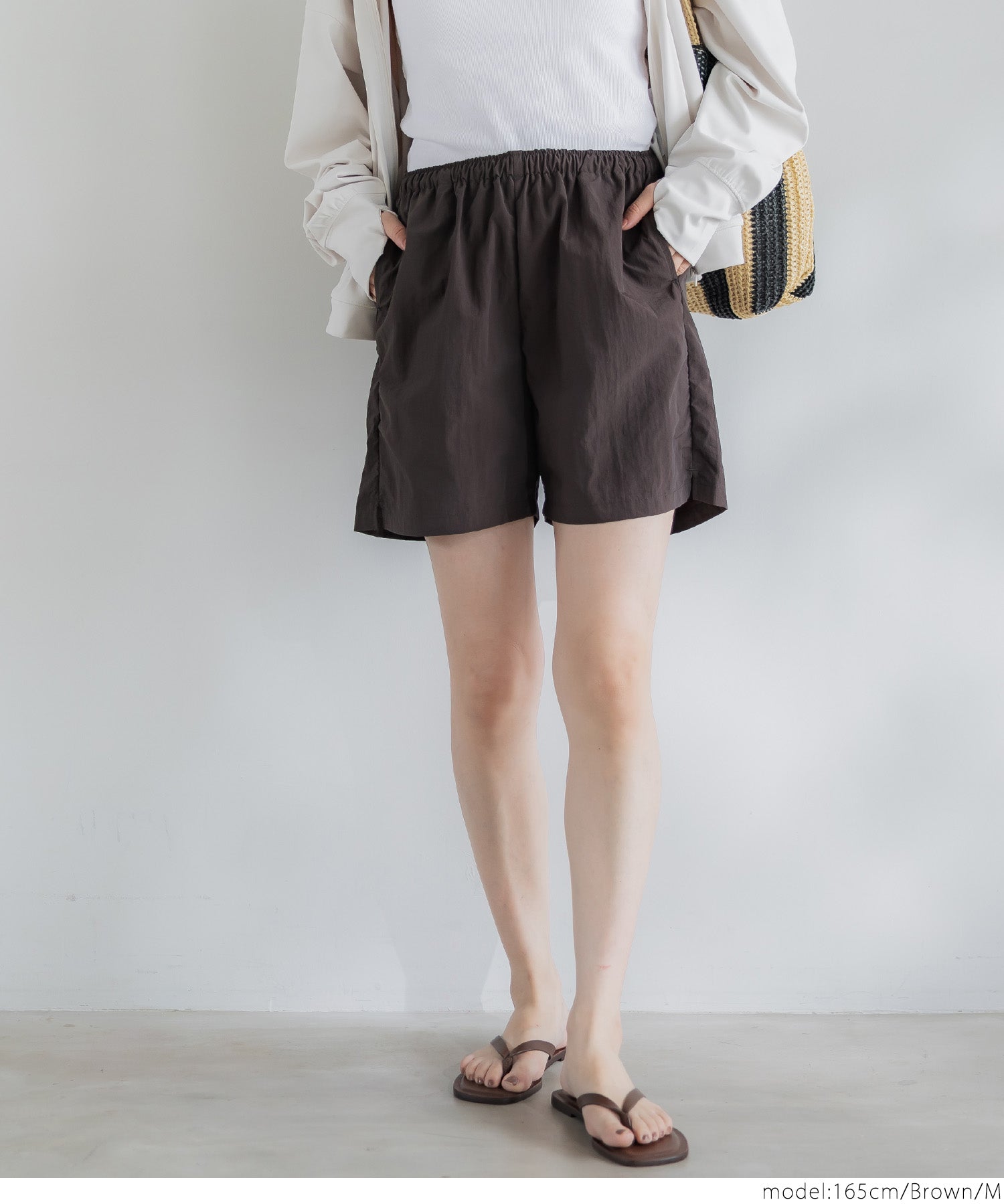 Water-repellent nylon sports shorts