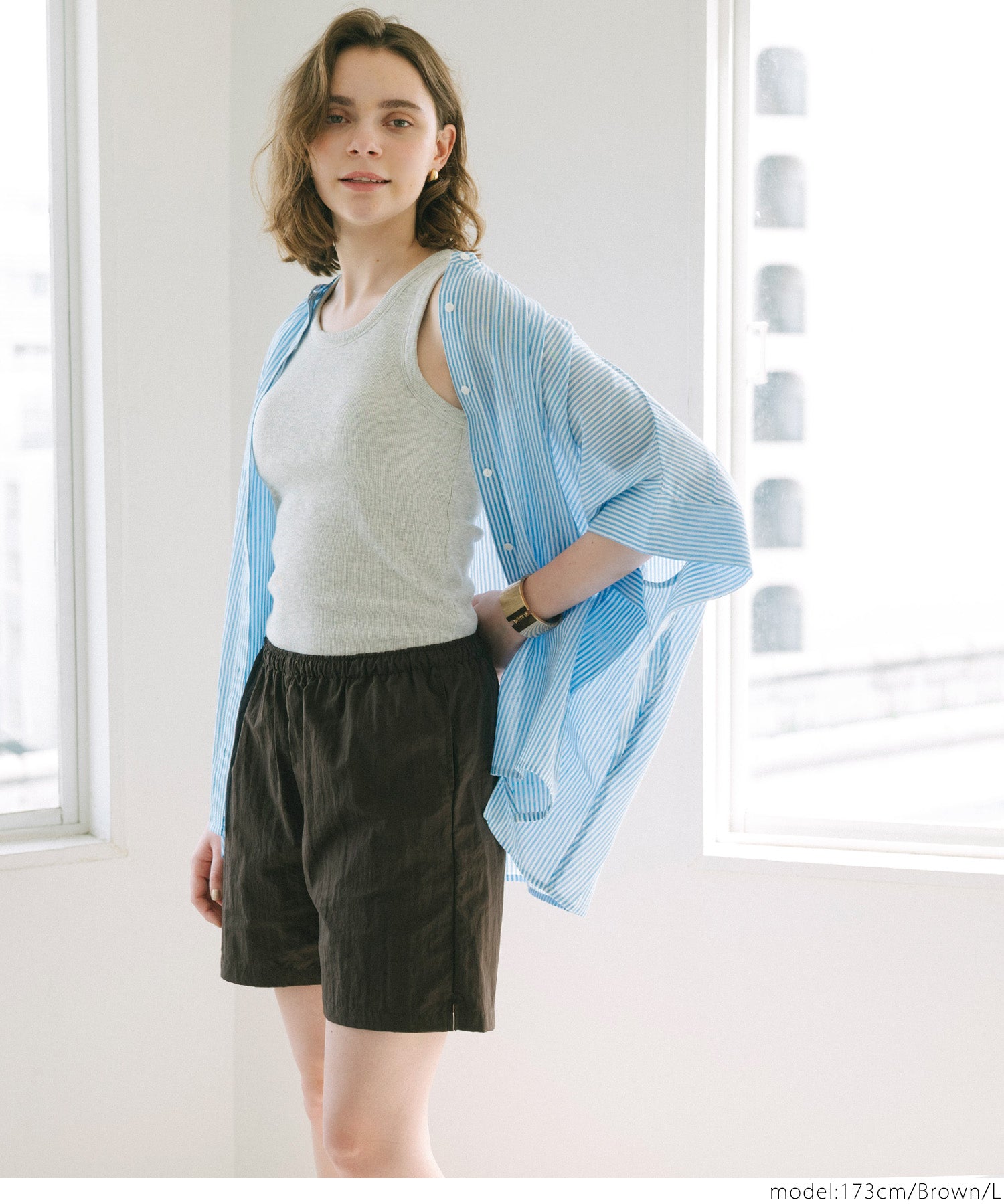 Water-repellent nylon sports shorts