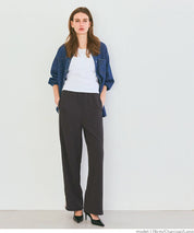 Side line georgette wide pants