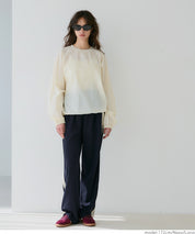 Side line georgette wide pants