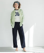 Side line georgette wide pants