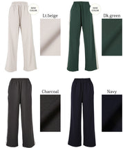 Side line georgette wide pants
