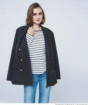 Double-breasted gold button jacket