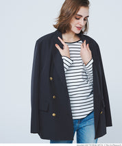 Double-breasted gold button jacket