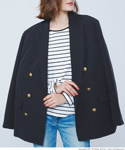 Double-breasted gold button jacket