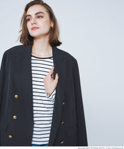 Double-breasted gold button jacket