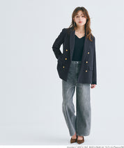 Double-breasted gold button jacket