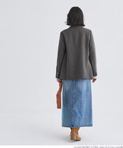 Double-breasted gold button jacket