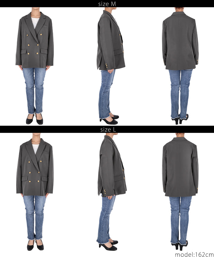 Double-breasted gold button jacket