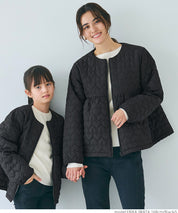 Heart quilted peplum jacket