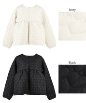 Heart quilted peplum jacket