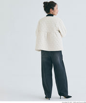 Heart quilted peplum jacket