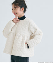 Heart quilted peplum jacket