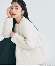 Heart quilted peplum jacket