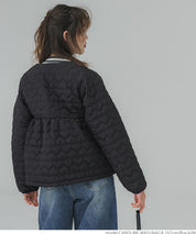 Heart quilted peplum jacket