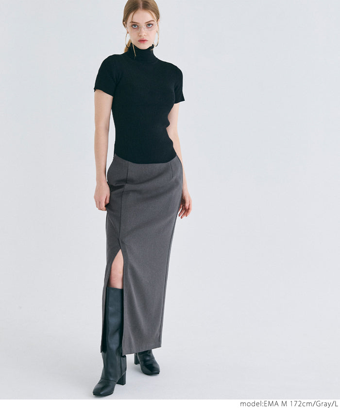 Front slit I-line skirt