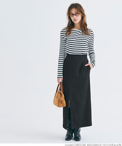 Front slit I-line skirt