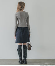 Mini logo embroidered ribbed top