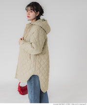 Hooded quilted coat