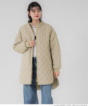 Hooded quilted coat