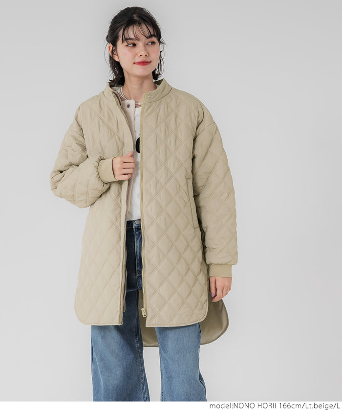 Hooded quilted coat