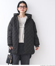 Hooded quilted coat