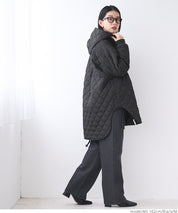 Hooded quilted coat