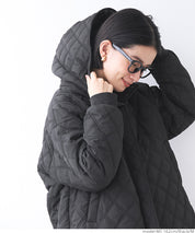 Hooded quilted coat