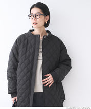 Hooded quilted coat
