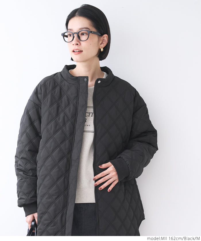 Hooded quilted coat