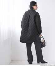 Hooded quilted coat
