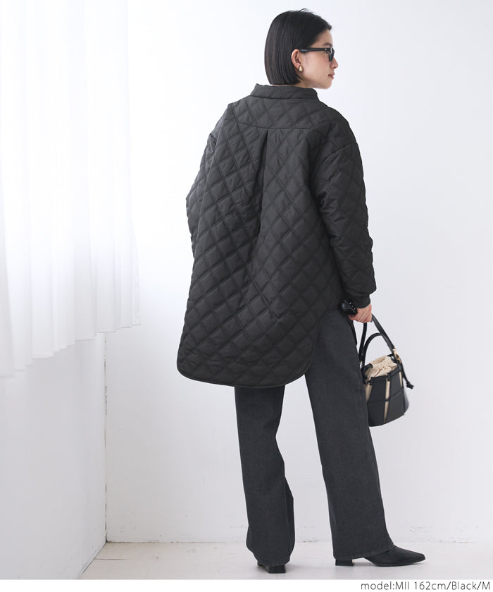 Hooded quilted coat