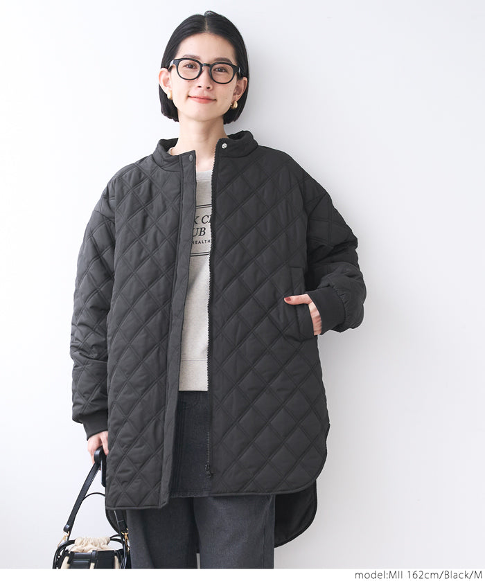 Hooded quilted coat