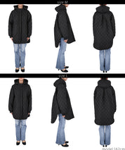 Hooded quilted coat