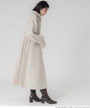 Faux wool long coat