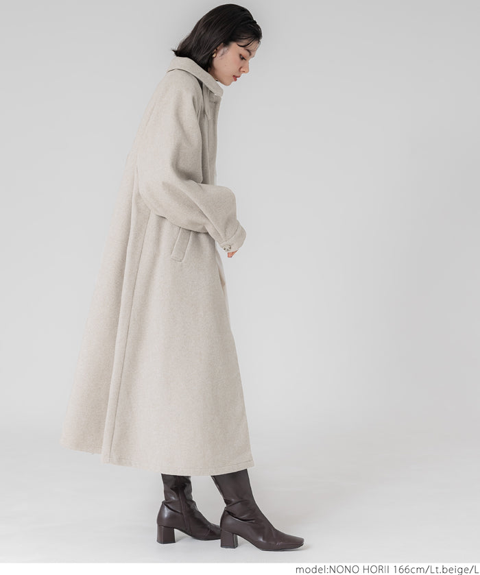 Faux wool long coat