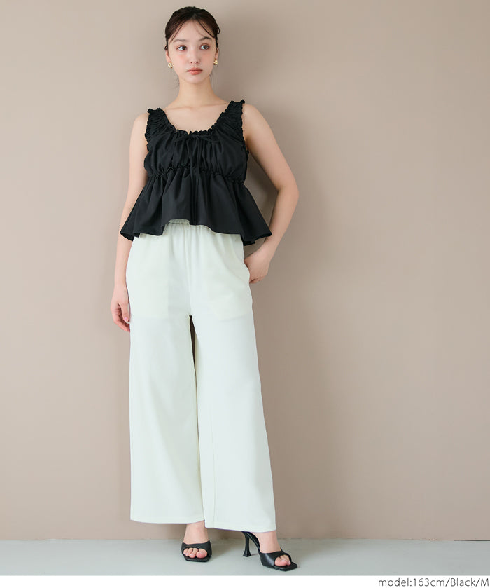 Japanese style pleated short vest