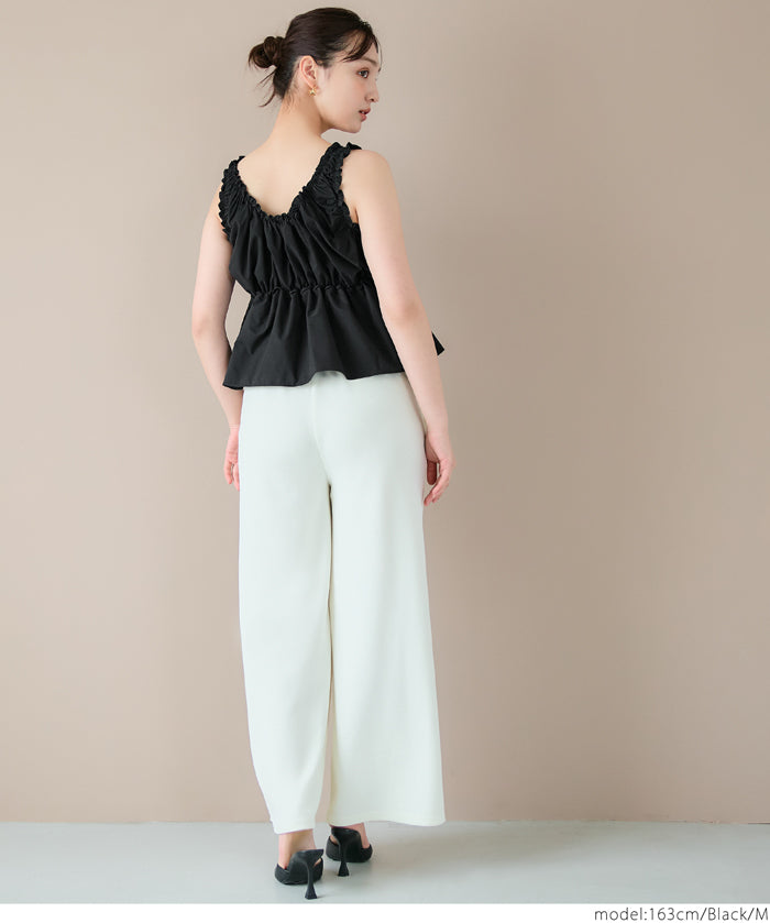 Japanese style pleated short vest