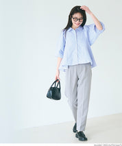 Japanese style puff sleeve A-line shirt