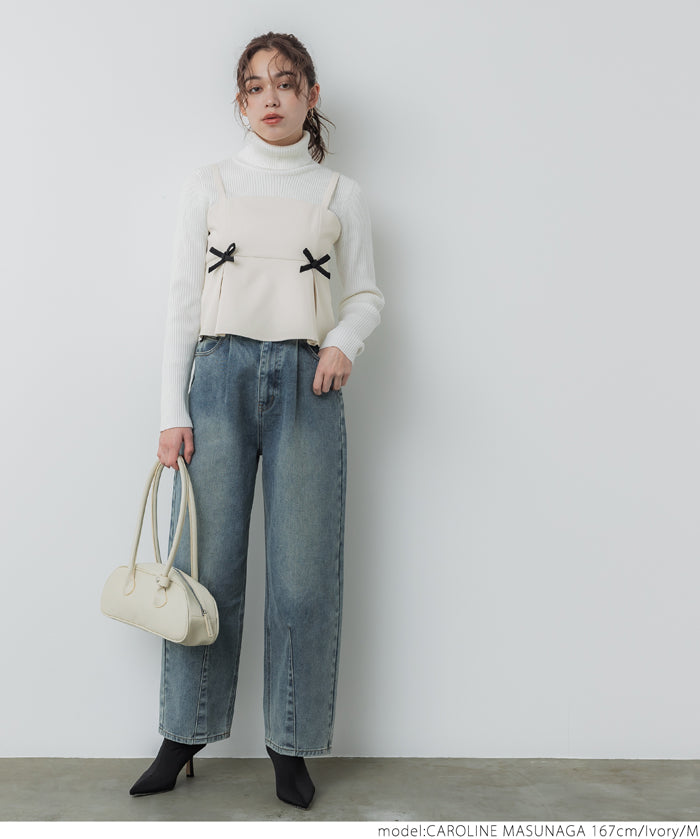 Double ribbon camisole