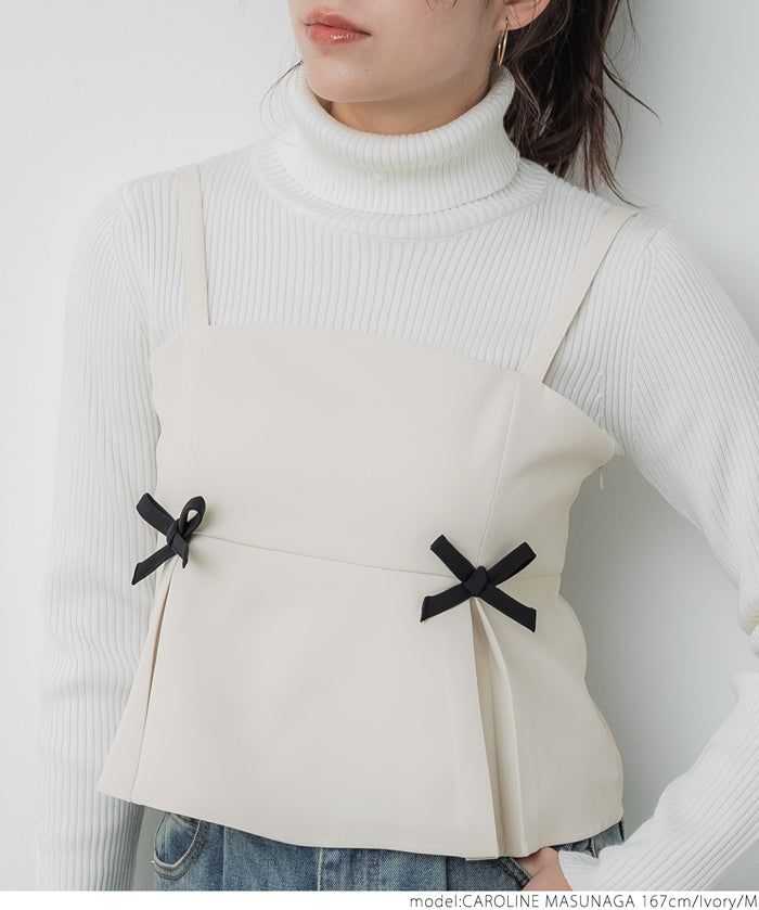 Double ribbon camisole