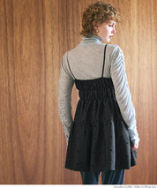 Flocked polka dot cami tunic