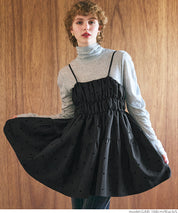 Flocked polka dot cami tunic