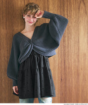 Flocked polka dot cami tunic