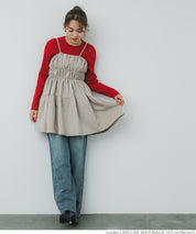 Flocked polka dot cami tunic