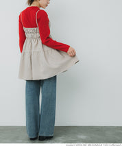 Flocked polka dot cami tunic