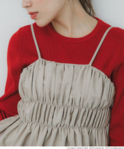 Flocked polka dot cami tunic