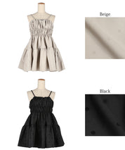 Flocked polka dot cami tunic